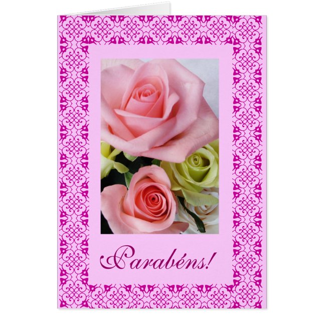Portugees: Parabenen! -rosas (Voorkant)