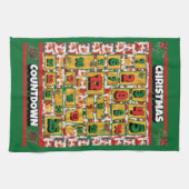 Portugees Podengo Counterdown Kerstmis Advent Dog Theedoek (Horizontaal)