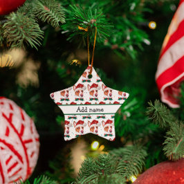 Portugees Podengo hondenras Kerststerren Keramisch Ornament