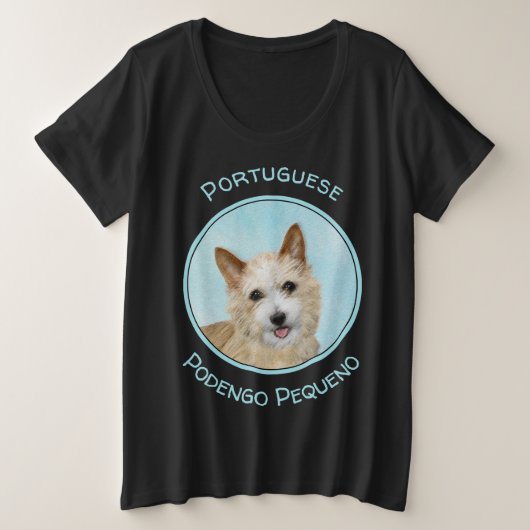 Portugees Podengo Pequeno schilderen - Oorspronkel Grote Maat T-shirt (Design voorkant)