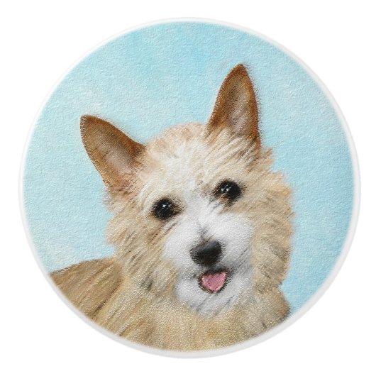 Portugees Podengo Pequeno schilderen - Oorspronkel Keramische Knop (Voorkant)