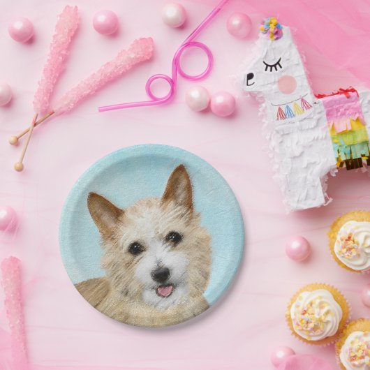 Portugees Podengo Pequeno schilderen - Oorspronkel Papieren Bordje (Feest)