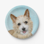 Portugees Podengo Pequeno schilderen - Oorspronkel Papieren Bordje (Voorkant)