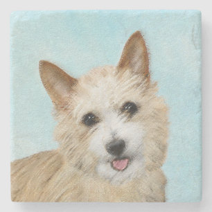 Portugees Podengo Pequeno schilderen - Oorspronkel Stenen Onderzetter