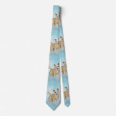 Portugees Podengo Pequeno schilderen - Oorspronkel Stropdas (Voorkant)