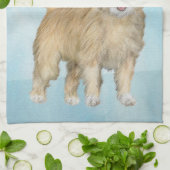 Portugees Podengo Pequeno schilderen - Oorspronkel Theedoek (Gevouwen)