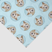 Portugees Podengo Pequeno Schilderen Originele Kun Tissuepapier (Detail)