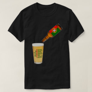 Portugees Portugal Drink Team Gift voor papa T-shirt