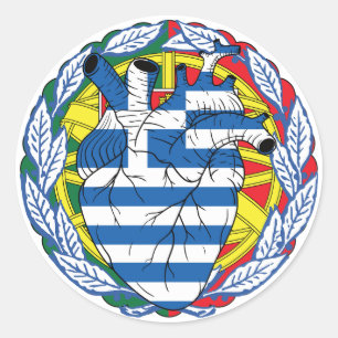 Portugees Portugal Griekse onafhankelijkheid Griek Ronde Sticker
