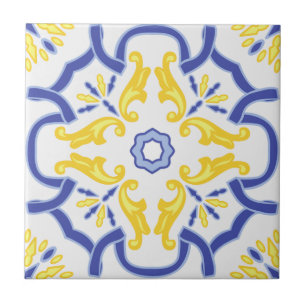 Portugees Portugal Mediterraan blauw geel Tegeltje