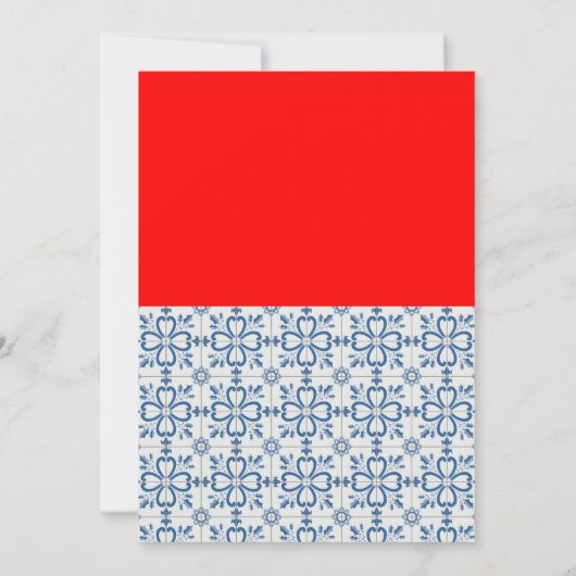 Portugees Rooster holly kerstfeest Bauble Kaart (Achterkant)