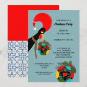 Portugees Rooster holly kerstfeest Bauble Kaart (Voorkant / Achterkant)