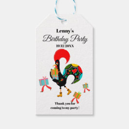 Portugees Rooster Parade Kids Verjaardagsfeest Cadeaulabel