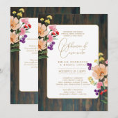 Portugees |  Ruwgevlekte Trouwbloemen Kaart (Voorkant / Achterkant)