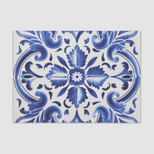 Portugees schattig tegel patroon decoupage tissuepapier (Voorkant)