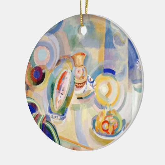 Portugees stille leven, R. Delaunay Keramisch Ornament (Links)