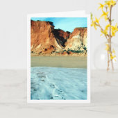 Portugees strandlandschap kaart (Gele Bloem)