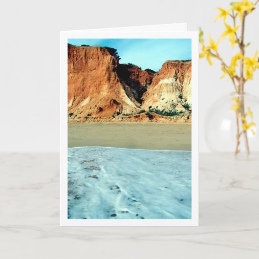 Portugees strandlandschap kaart (Gele Bloem)