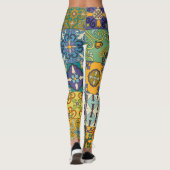 Portugees Talavera Tegel Design Leggings (Achterkant)