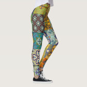 Portugees Talavera Tegel Design Leggings (Rechts)