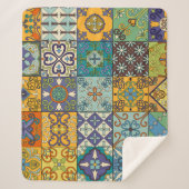 Portugees Talavera Tegel Design Sherpa Deken (Voorkant)