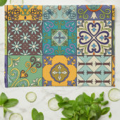 Portugees Talavera Tegel Design Theedoek (Gevouwen)