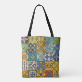 Portugees Talavera Tegel Design Tote Bag (Achterkant)