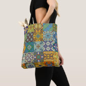 Portugees Talavera Tegel Design Tote Bag (Dichtbij)