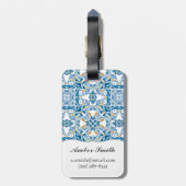 Portugees tapijt bagagelabel (Achterkant verticaal)