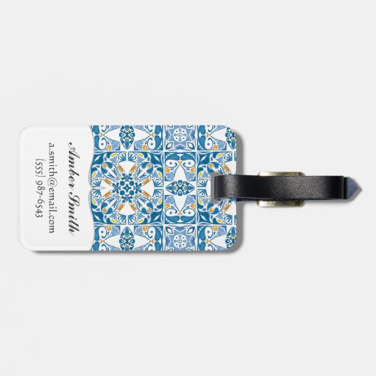 Portugees tapijt bagagelabel (Achterkant horizontaal)