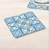 Portugees tapijt kartonnen onderzetters (Schuin)