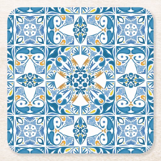 Portugees tapijt kartonnen onderzetters (Voorkant)