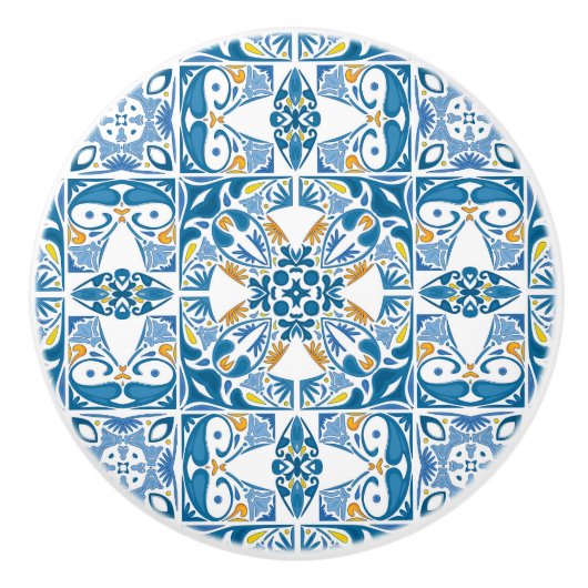 Portugees tapijt keramische knop (Voorkant)