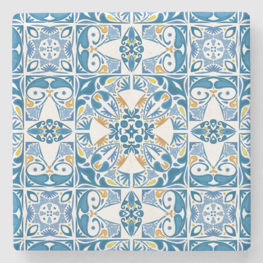 Portugees tapijt stenen onderzetter (Voorkant)