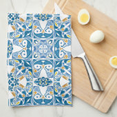 Portugees tapijt theedoek (Quarter Fold)