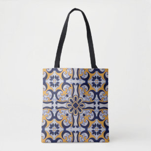 Portugees tegelpatroon tote bag