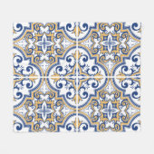 Portugees tegels 1 fleece deken (Voorkant (Horizontaal))