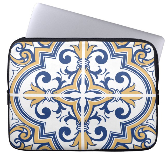 Portugees tegels 1 laptop sleeve (Voorkant)