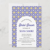 Portugees tegels Arch Waterverf Vrijgezellenfeest Kaart (Voorkant)