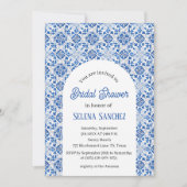 Portugees tegels Arch Waterverf Vrijgezellenfeest Kaart (Voorkant)