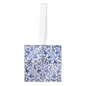 Portugees Tegels - Azulejo Blauw Wit Kerstmis Decoratie (Voorkant)