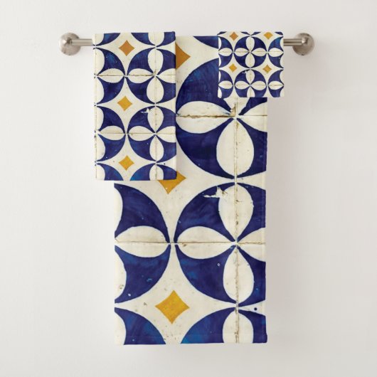 Portugees tegels - Azulejo Pattern-ontwerp Bad Handdoek (Insitu)