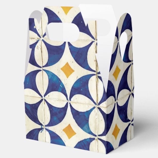 Portugees tegels - Azulejo Pattern-ontwerp Bedankdoosjes (Geopend)