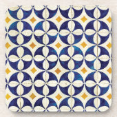 Portugees tegels - Azulejo Pattern-ontwerp Bier Onderzetter (Voorkant)
