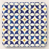 Portugees tegels - Azulejo Pattern-ontwerp Bier Onderzetter (Voorkant)