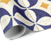 Portugees tegels - Azulejo Pattern-ontwerp Cadeaupapier (Rol Hoek)