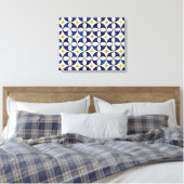 Portugees tegels - Azulejo Pattern-ontwerp Canvas Afdruk (Insitu (Slaapkamer))