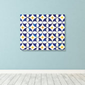 Portugees tegels - Azulejo Pattern-ontwerp Canvas Afdruk (Insitu (Houten vloer))