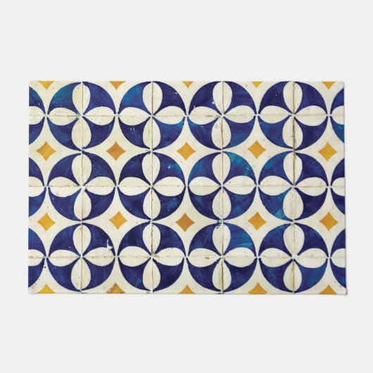 Portugees tegels - Azulejo Pattern-ontwerp Deurmat (Voorkant)