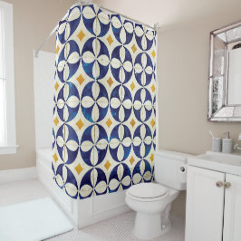 Portugees tegels - Azulejo Pattern-ontwerp Douchegordijn